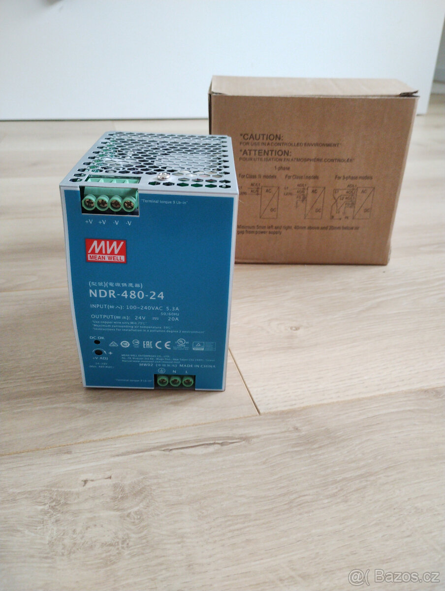 Průmyslový zdroj Mean Well NDR-480-24