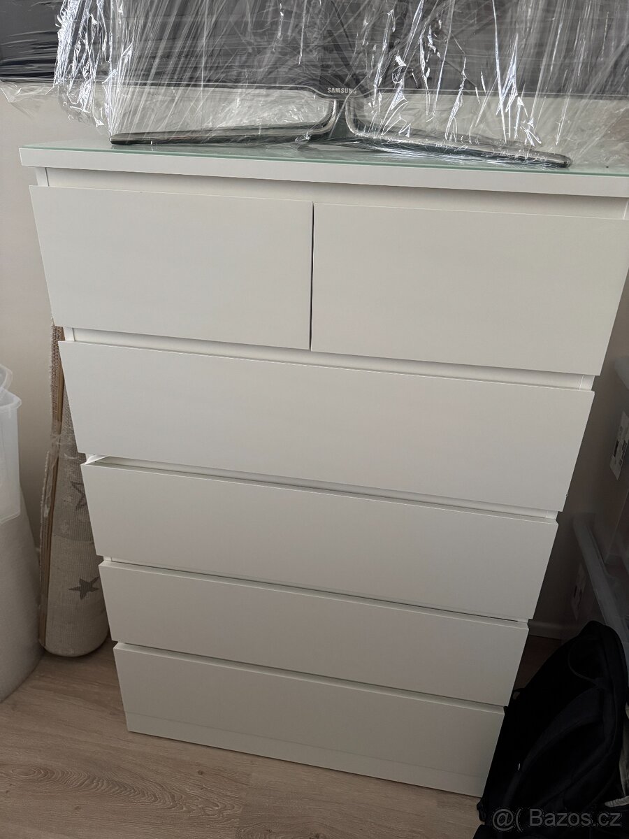 MALM komoda 3ks - PRODÁME KOMPLET za 6 tis.
