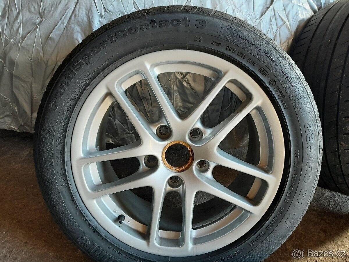 Alu kola Porsche Boxster + pneu Conti 205/55/17 + 235/50/17
