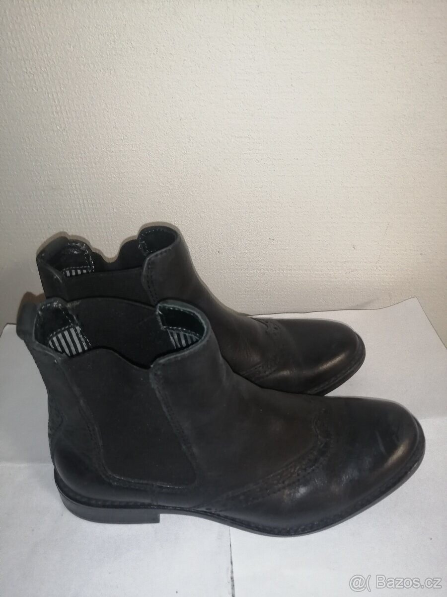 Dámské kožené polokozačky vel 36