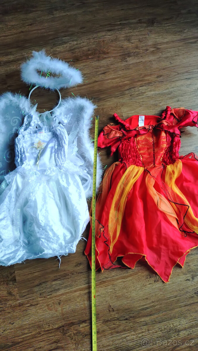 Dětský dívčí kostým anděl, čertice