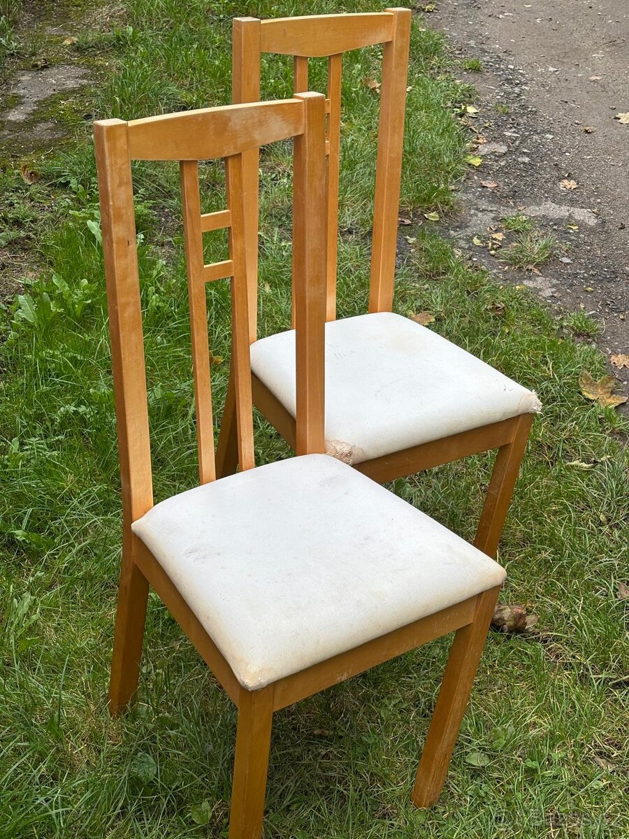 Dřevěné židle (2ks), IKEA, masiv