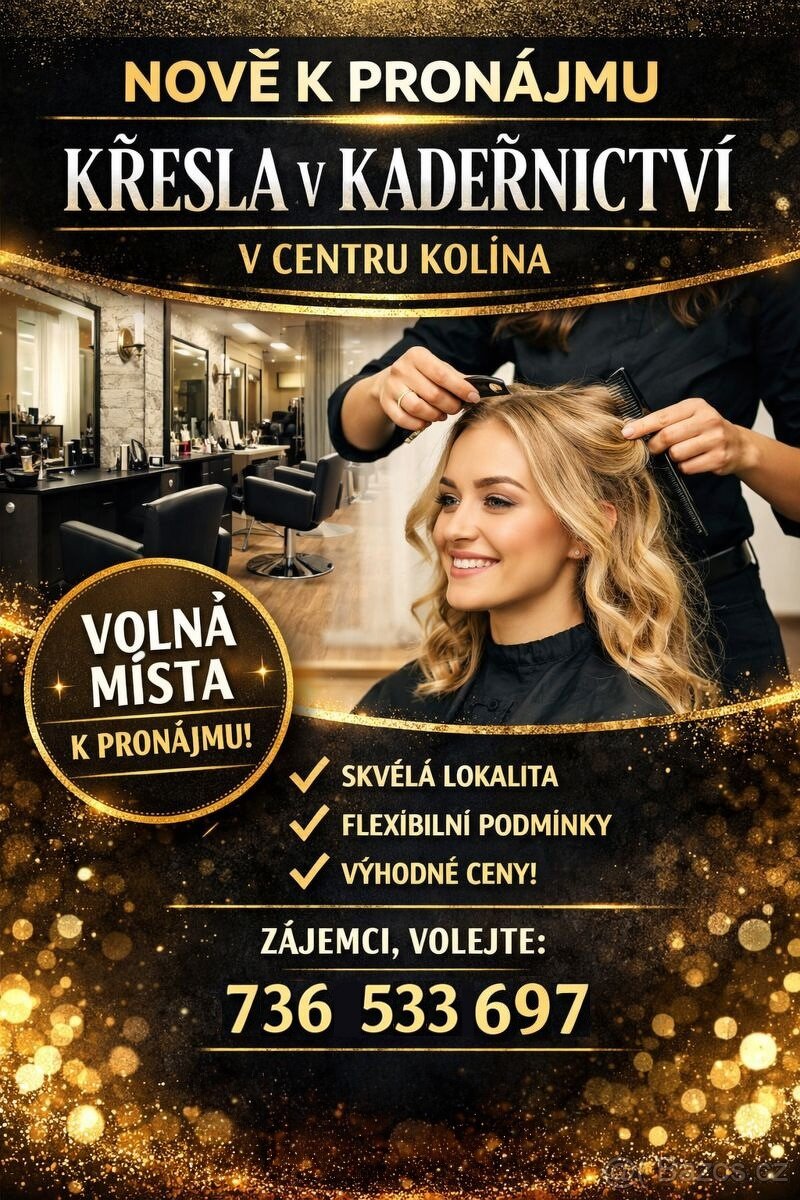 Pronájem kadeřnického křesla – Kolín, centrum