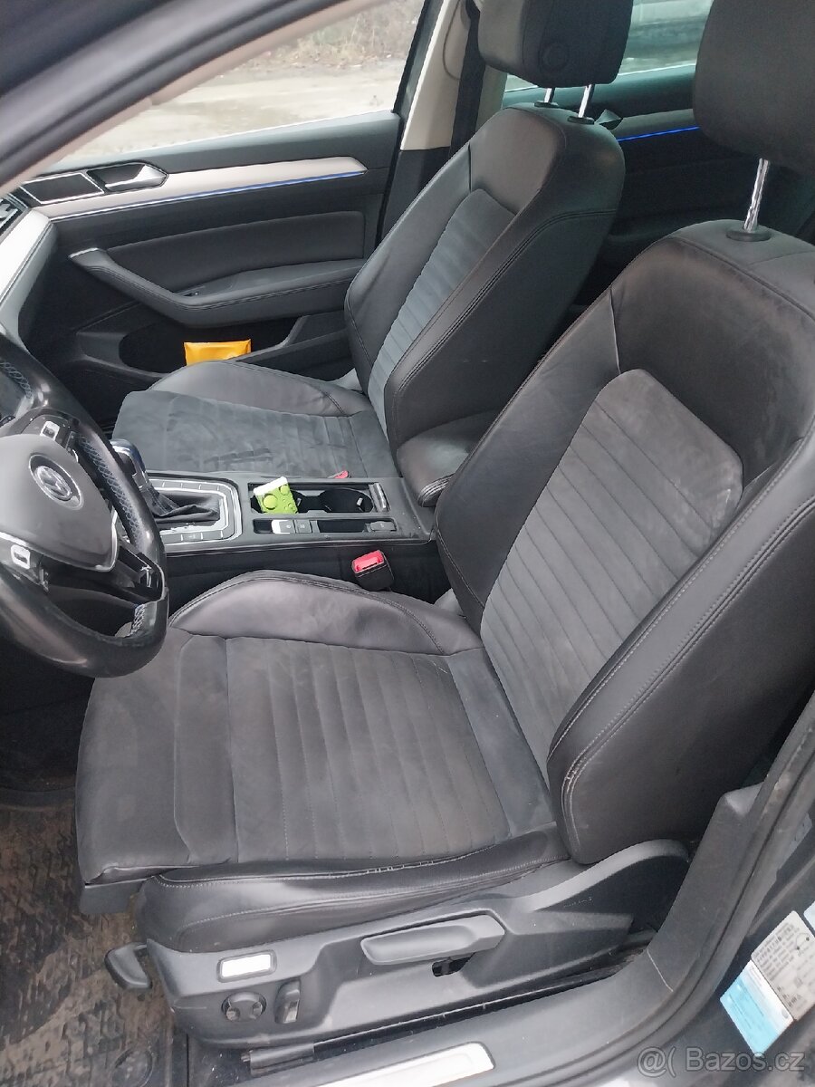 Vw passat b8 sedacky kuze+alcantara