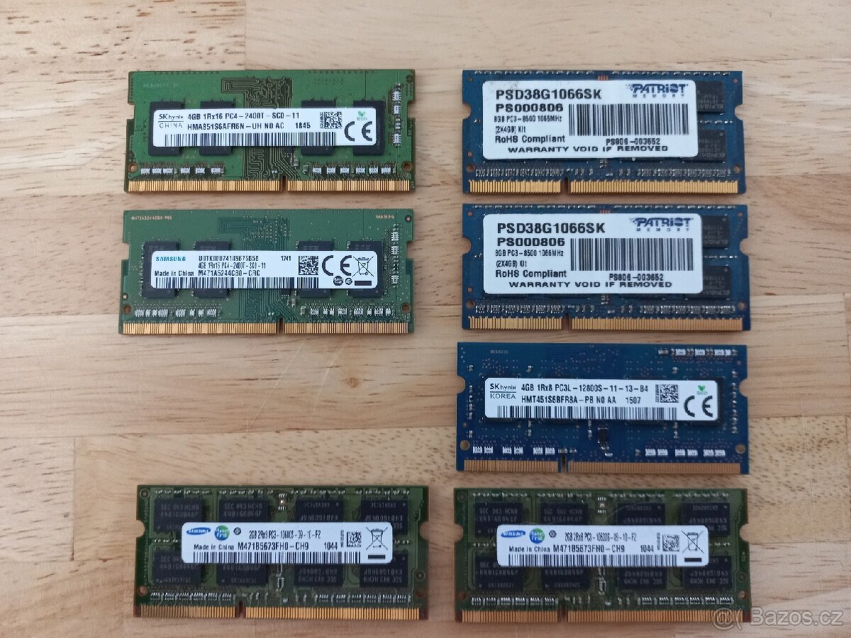 Paměti RAM pro notebooky