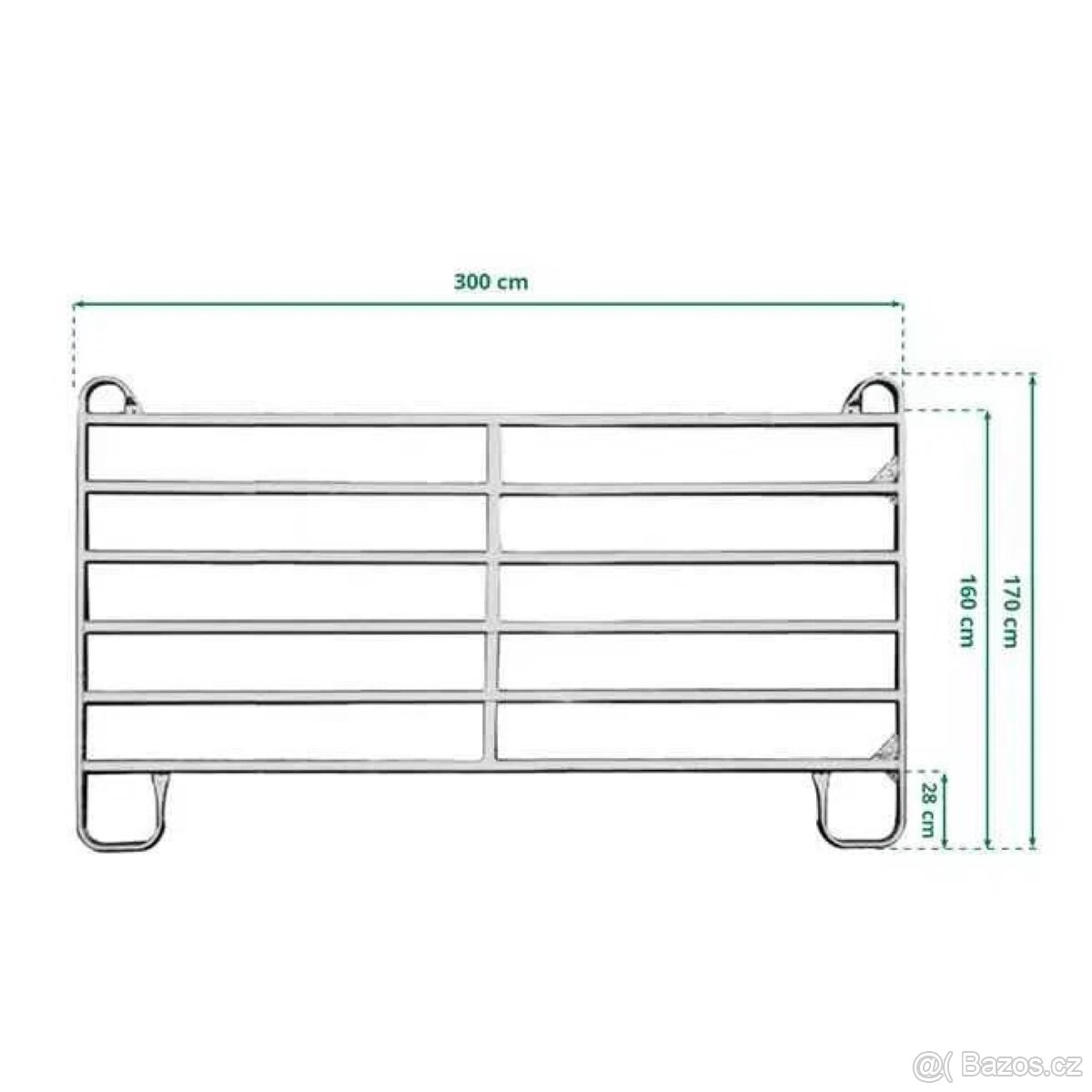 Ohradní panel TEXAS 3m x 1,7m- 2250Kč