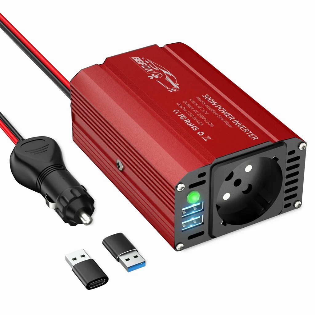 BGFOX 300W Car Power Inverter 12V/230V