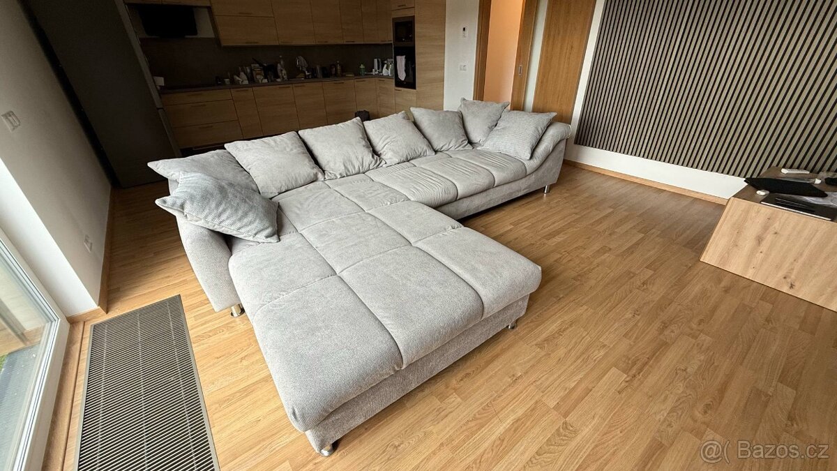 Sedaci souprava - šedivá 337x228cm.