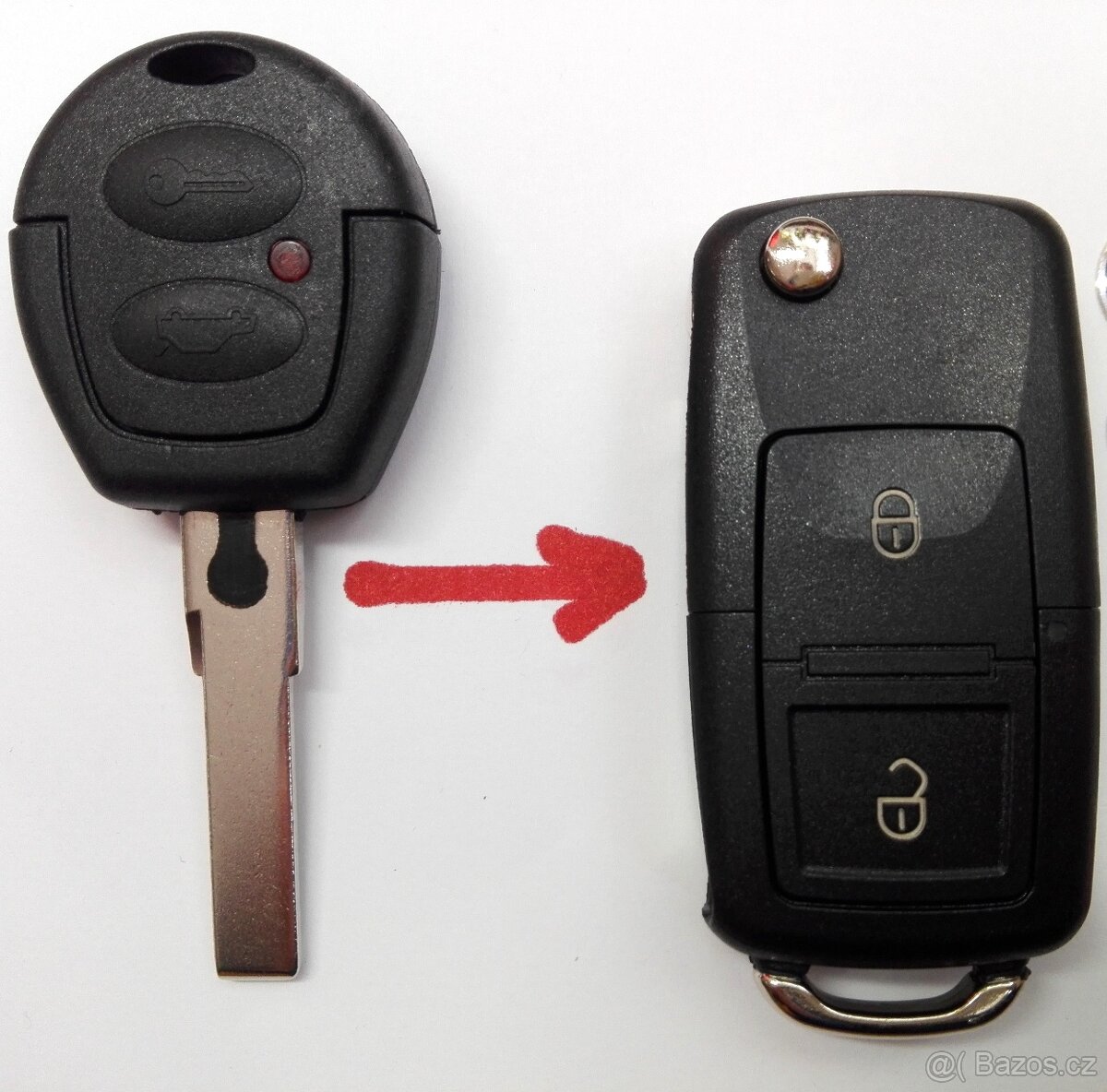 Klíč Vw Sharan Alhambra 7M0959753E 433,92MHz Vw 7M0 959 753