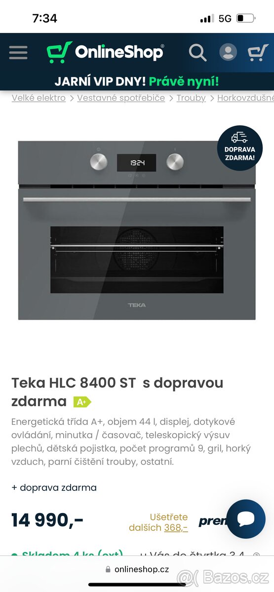 Luxusní trouba TEKA