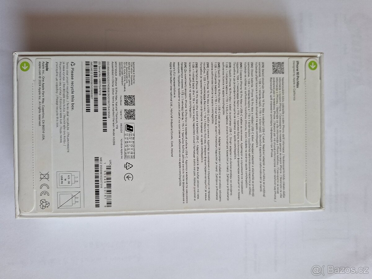 Apple iPhone 16 Pro Max 1 TB přírodní titan "MYX73SX/A"