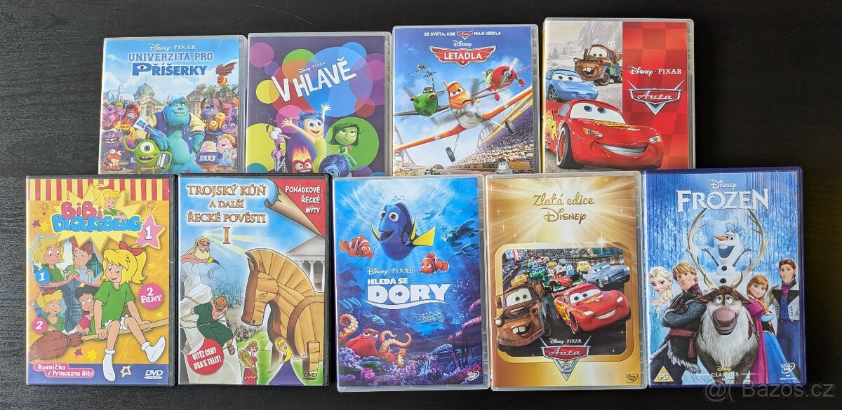 POHÁDKY NA DVD - AUTA, HLEDÁ SE DORY, V HLAVĚ...