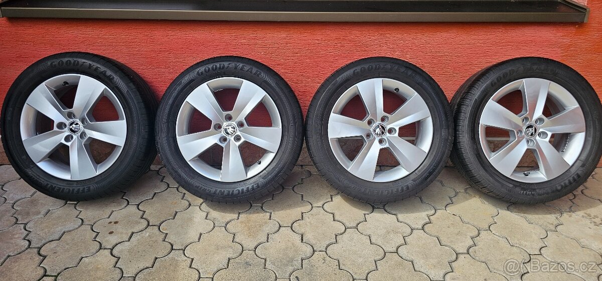 Originál alu Škoda SCALA 5x100 205/55 R16 - 6,5mm