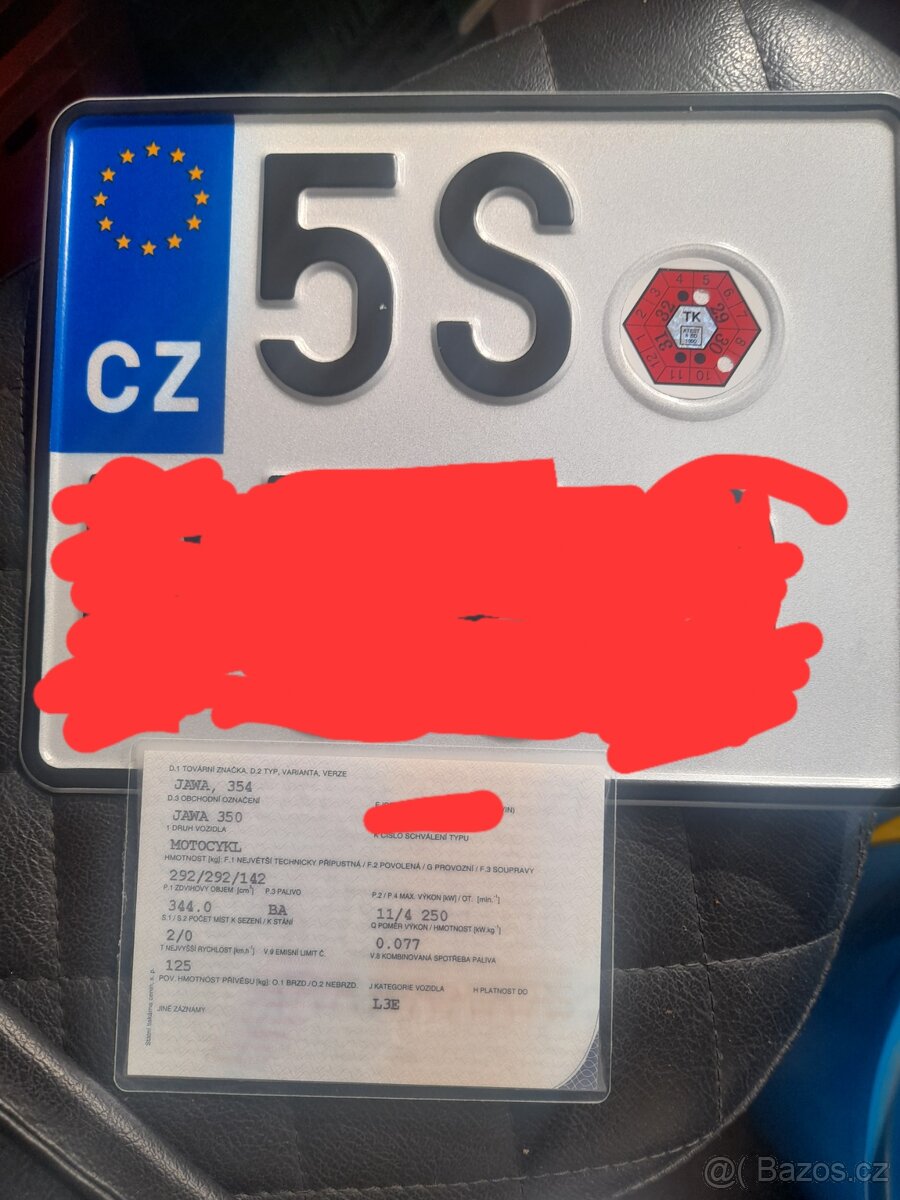 Jawa 354 doklady rám