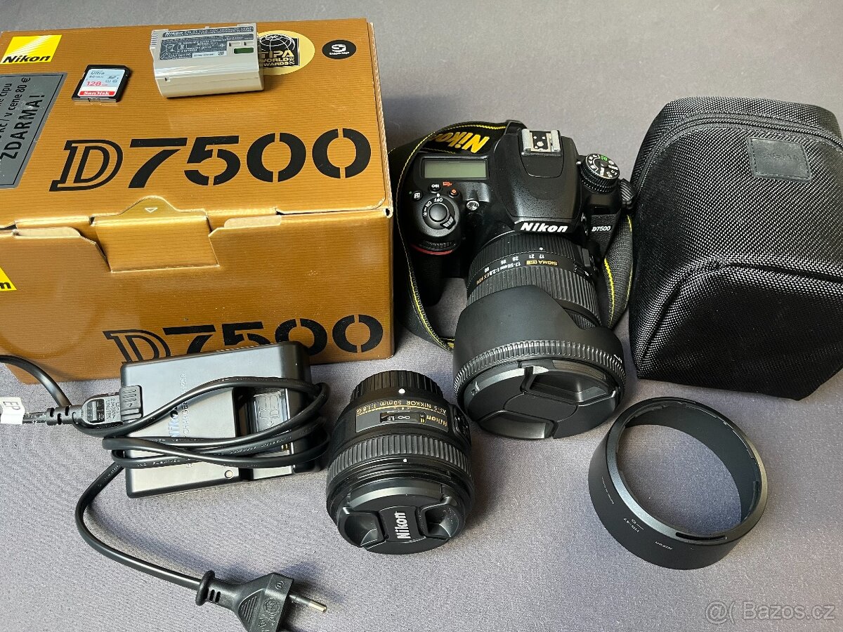 Nikon D7500 TOP STAV 3011 expozic + 2 objektivy Sigma/Nikon