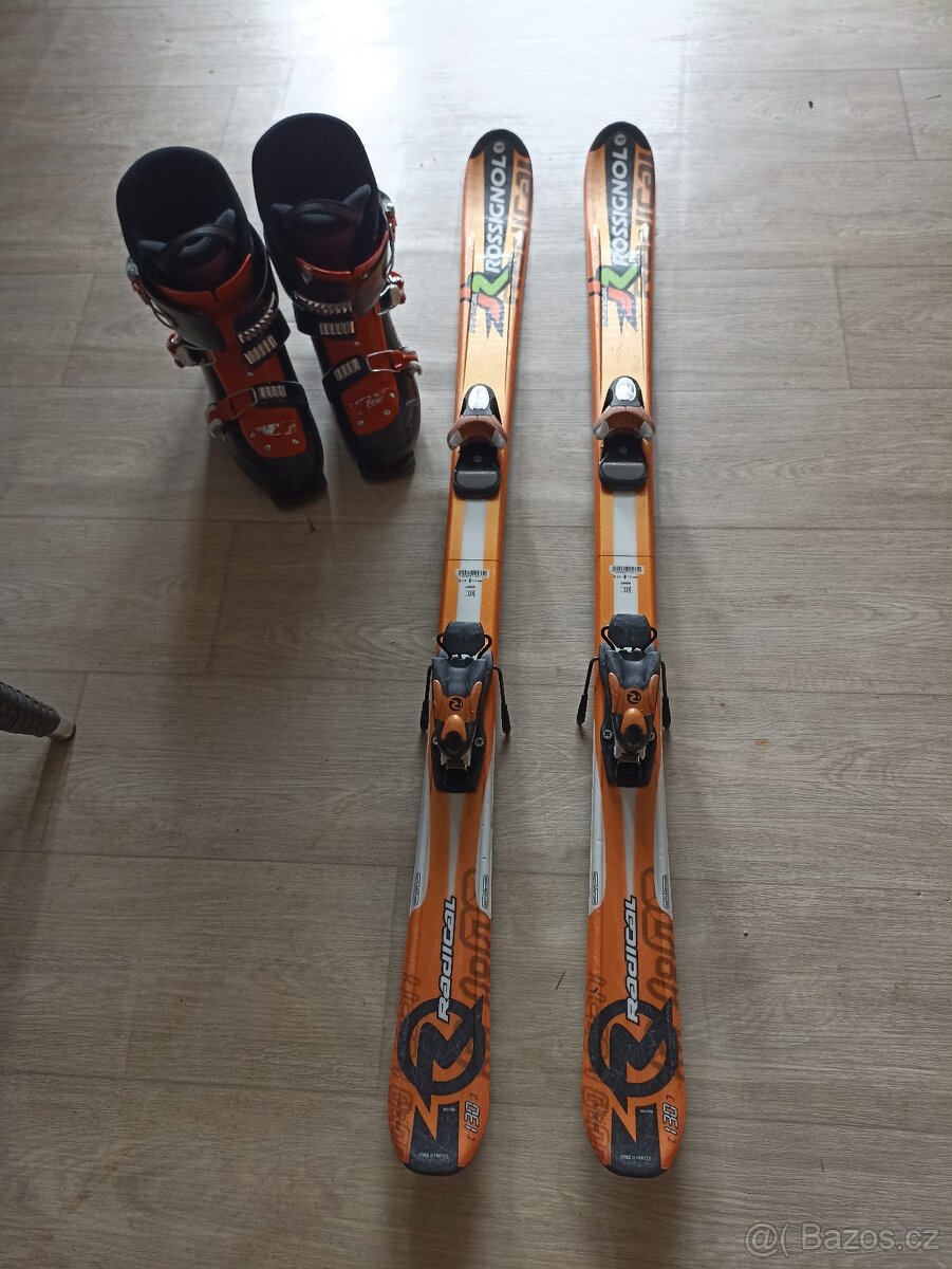 Dětské lyžařský set Rossignol 130 a boty Nordica