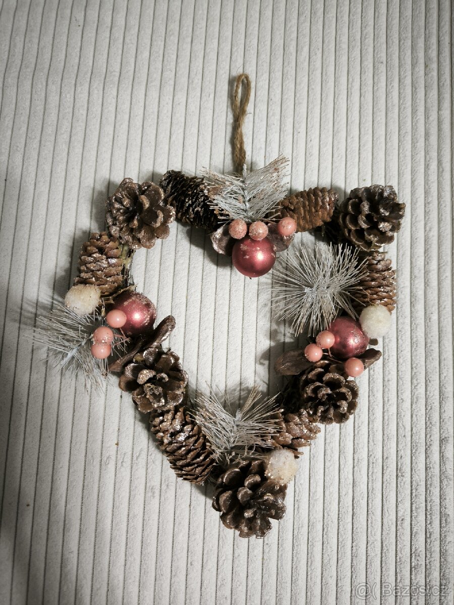 Vánoční dekorace srdce