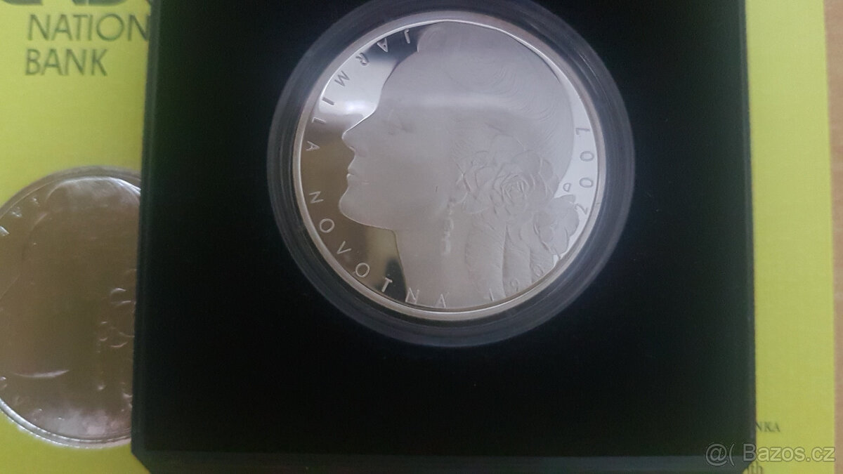 Stříbrná mince - 200 Kč Jarmila Novotná proof (2007)