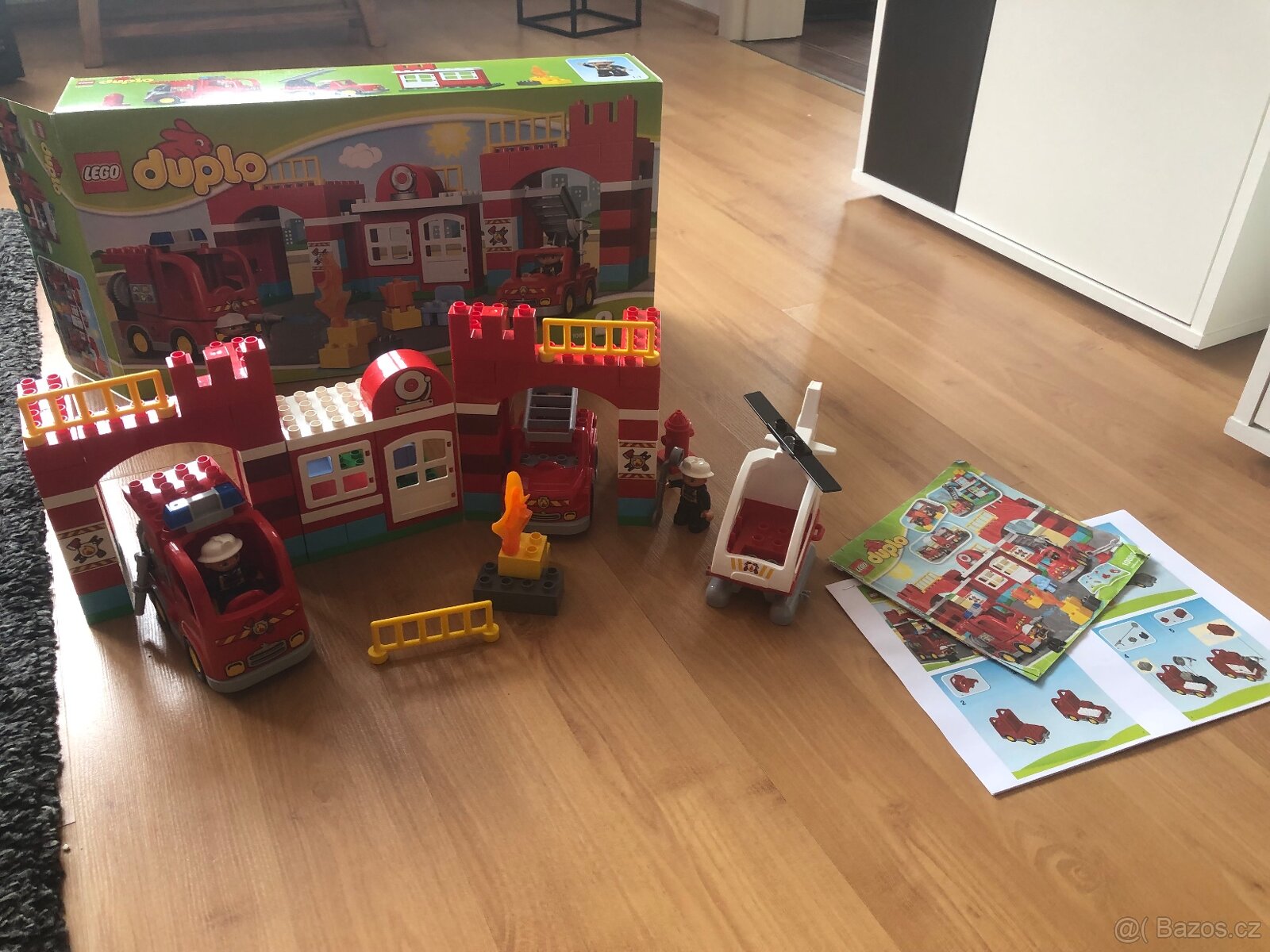 Velká sada lego duplo hasiči + vrtulník