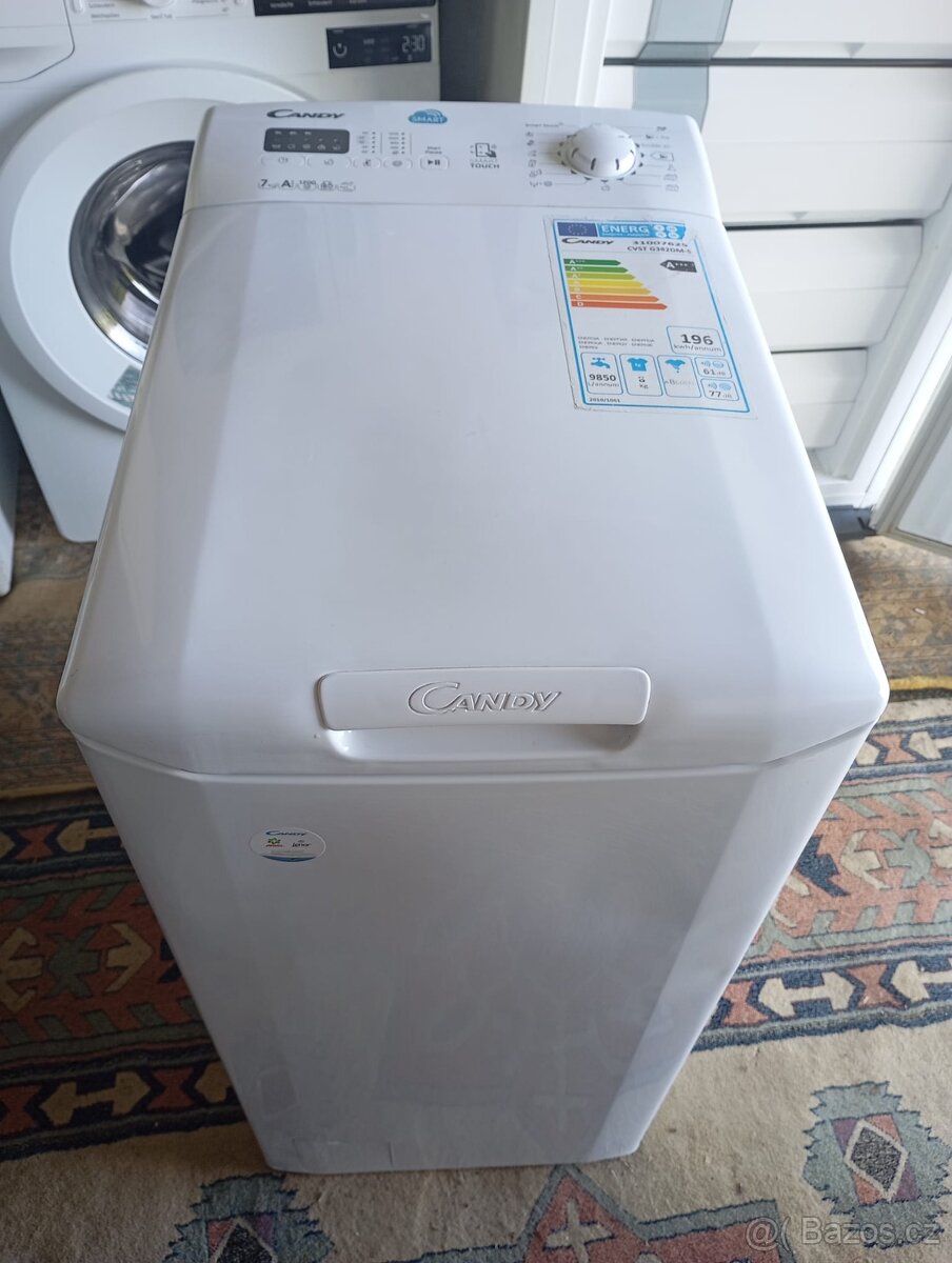 Pračka Candy – horní plnění, 7 kg, A+++
