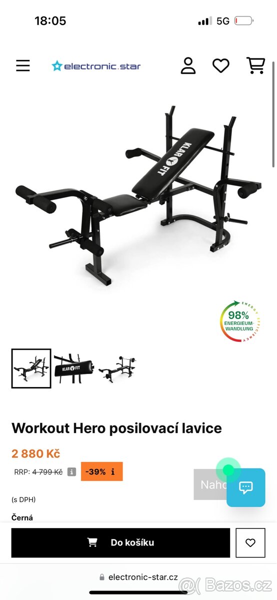 Workout Hero posilovací lavice