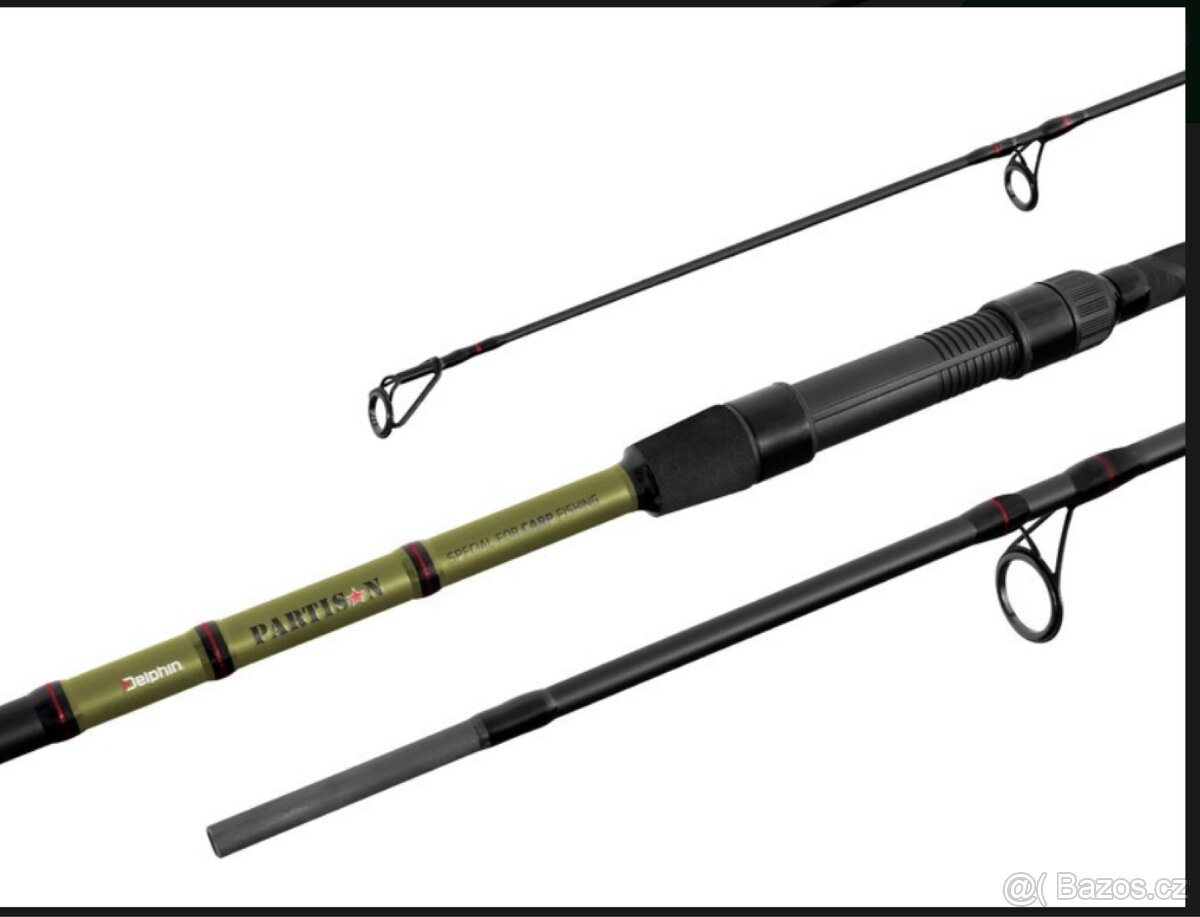 3x Delphin Prut Partisan Carp 3,6 m 3,5 lb /3 díl/