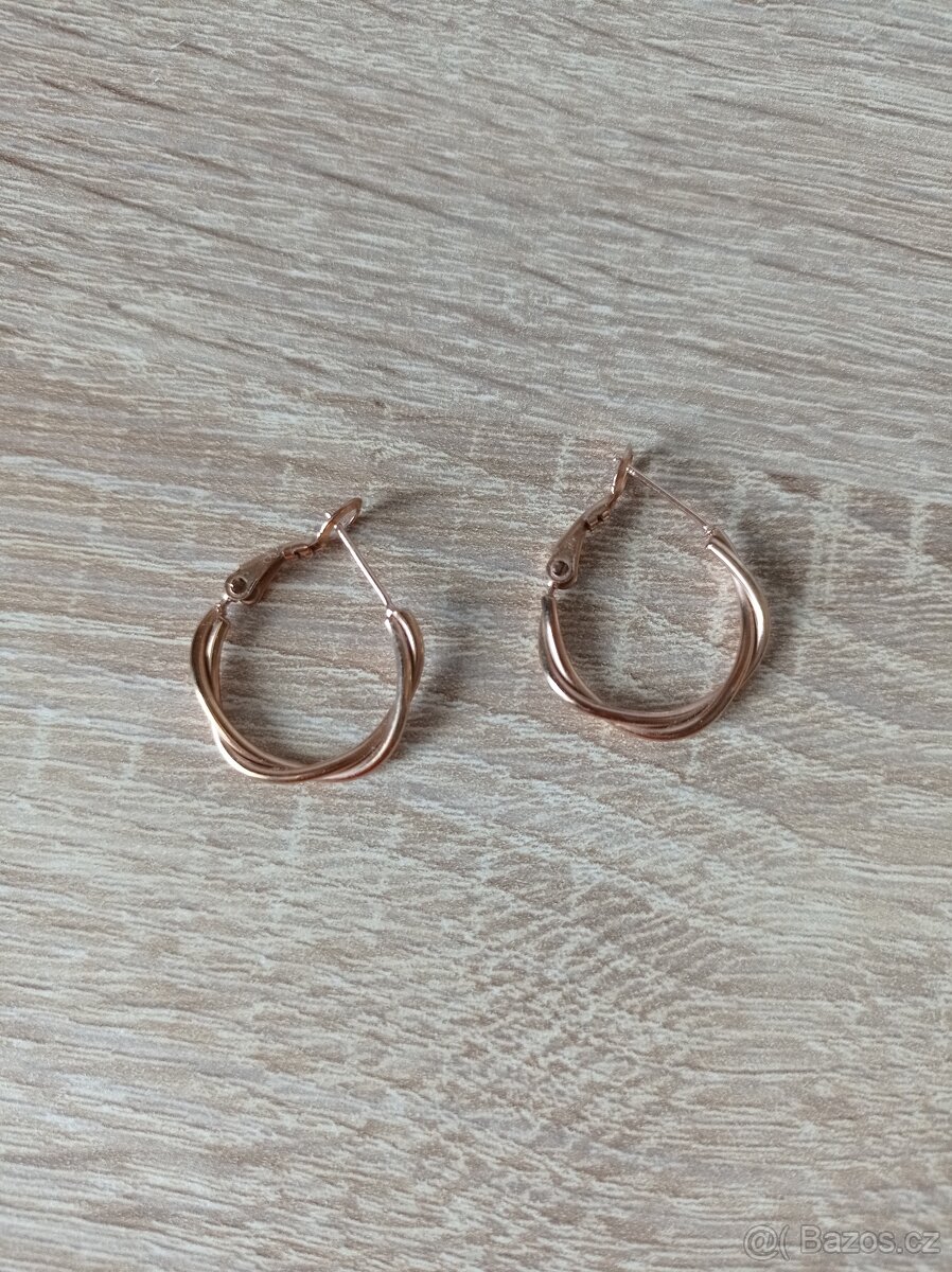 Náušnice kruhy Rose Gold