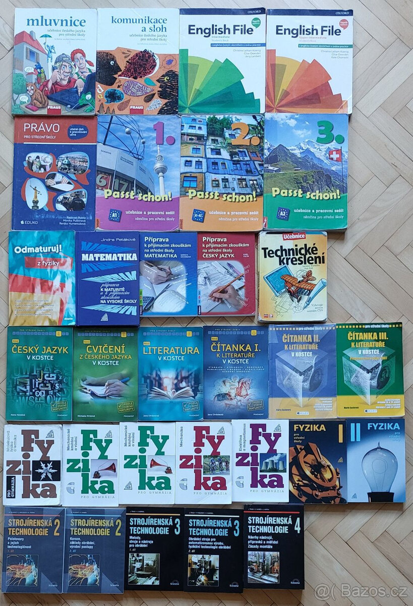 Učebnice, pracovní sešity a další pro střední školu,