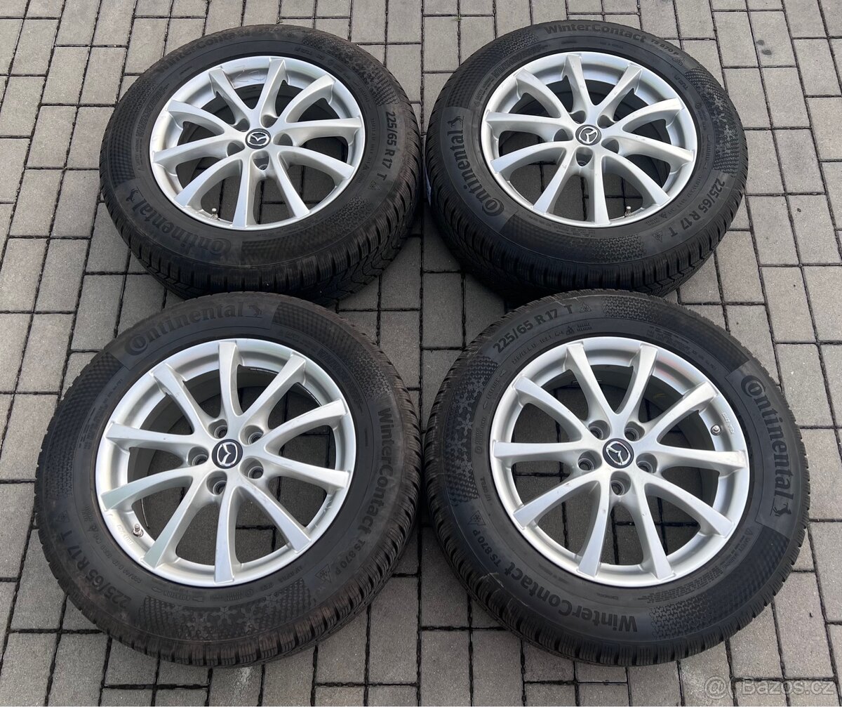 Mazda CX-5 - 17"alu + zimní 225/65 R17 Continental 8mm