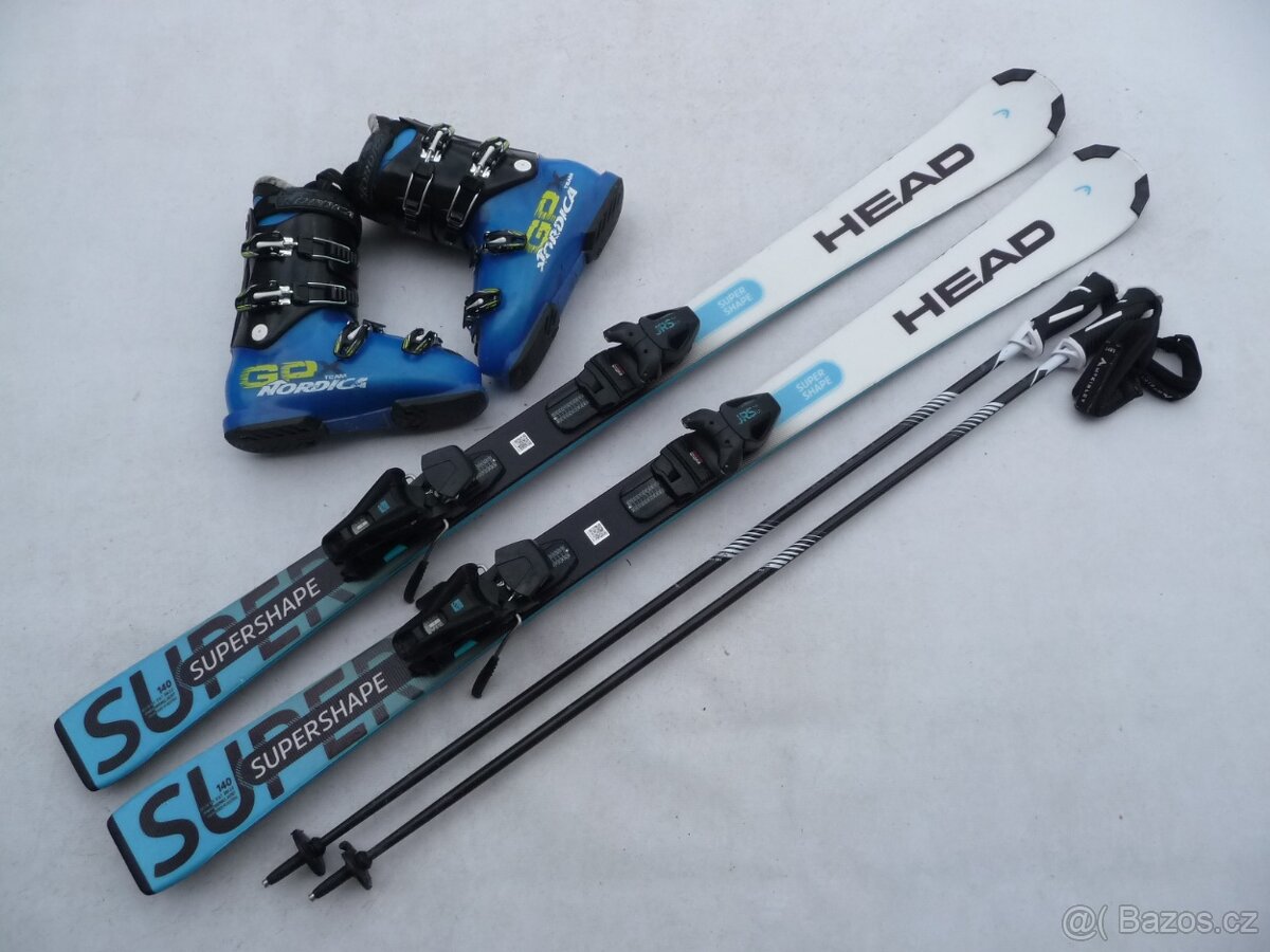 334. lyže HEAD - 140cm (2024) + boty NORDICA 39,5eu + Hole