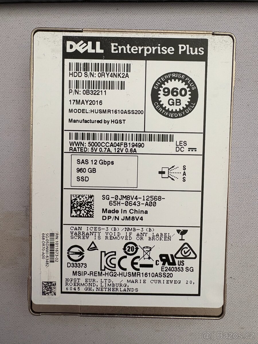 SSD 960 GB, SAS 12Gbps