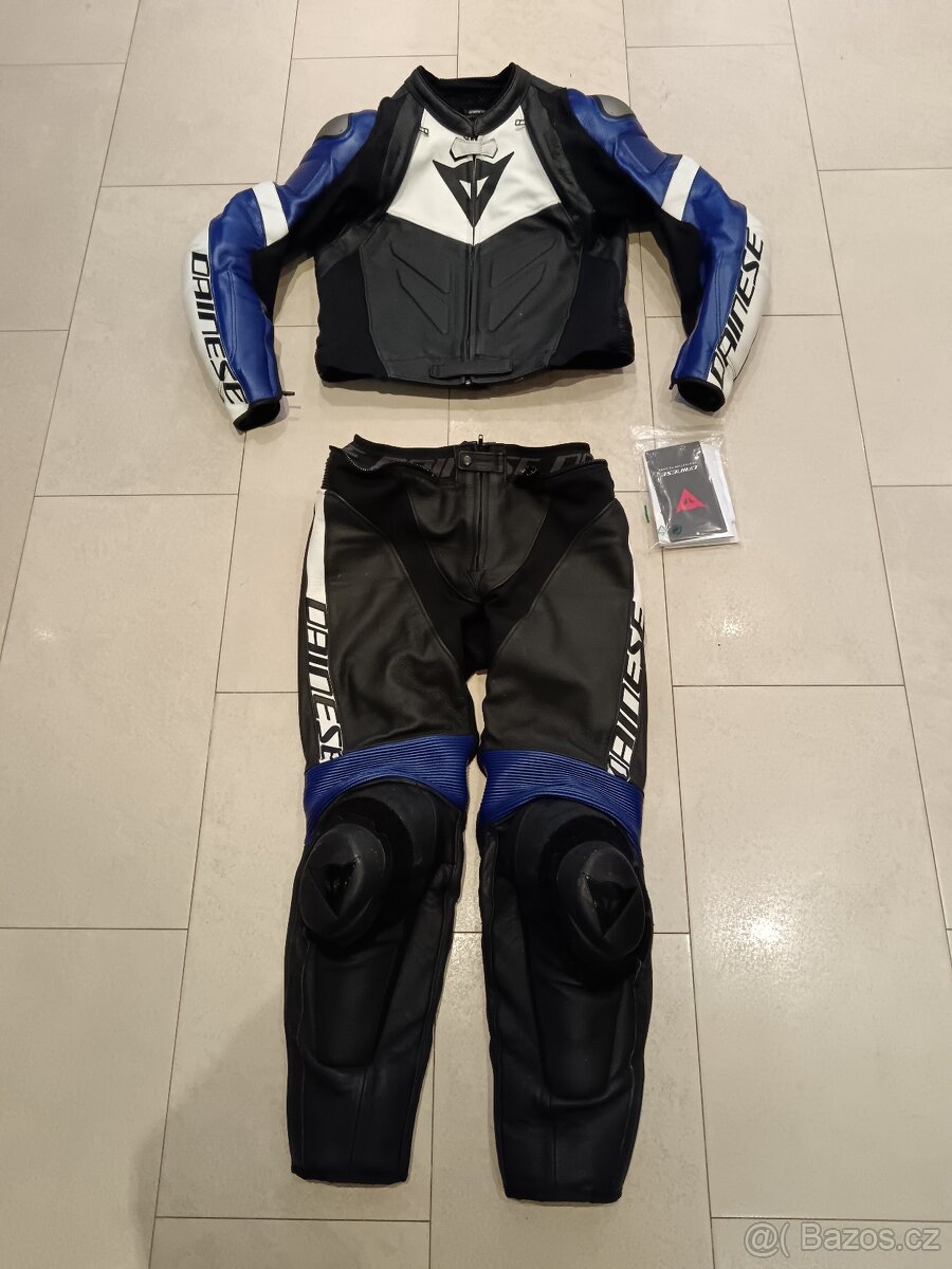 Dainese Avro 4-Pánská Dámská kožená moto kombinéza, dvoudíl