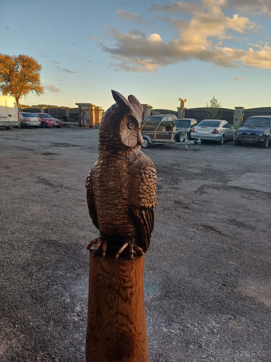 Výr ze dřeva do zahrady