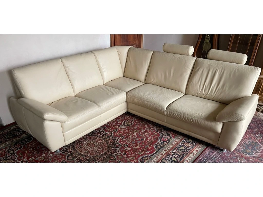 Luxusní moderní rohová kožená sedací souprava,2496