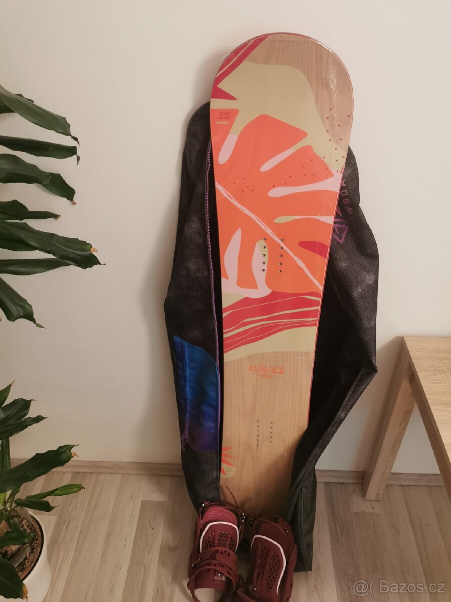 Nový SNOWBOARD +VÁZÁNÍ +OBAL 154