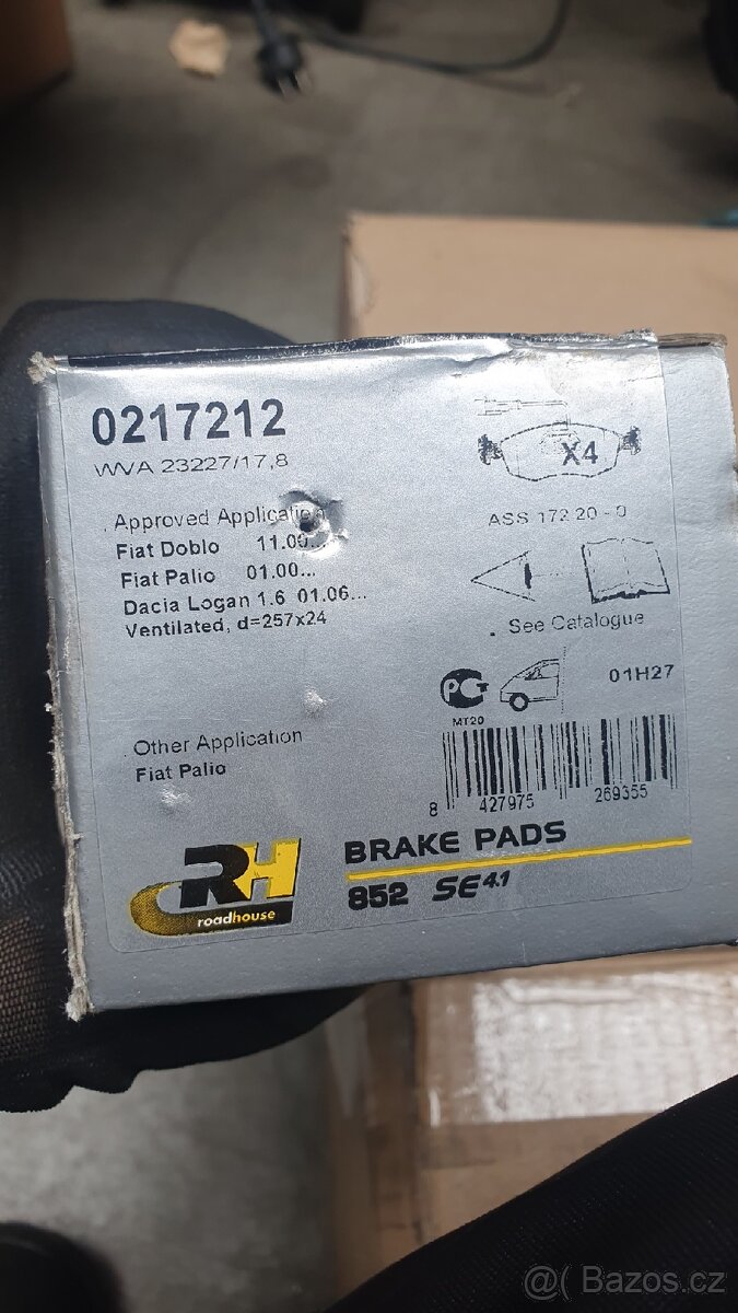 Brzdové destičky Fiat Doblo, Palio, Dacia Logan