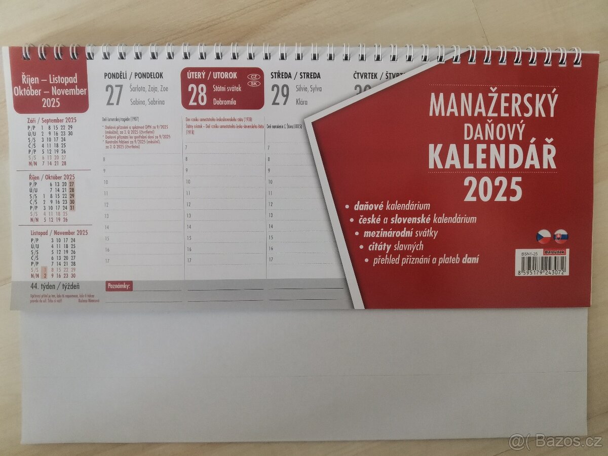 Manažerský daňový kalendář 2025 - nový