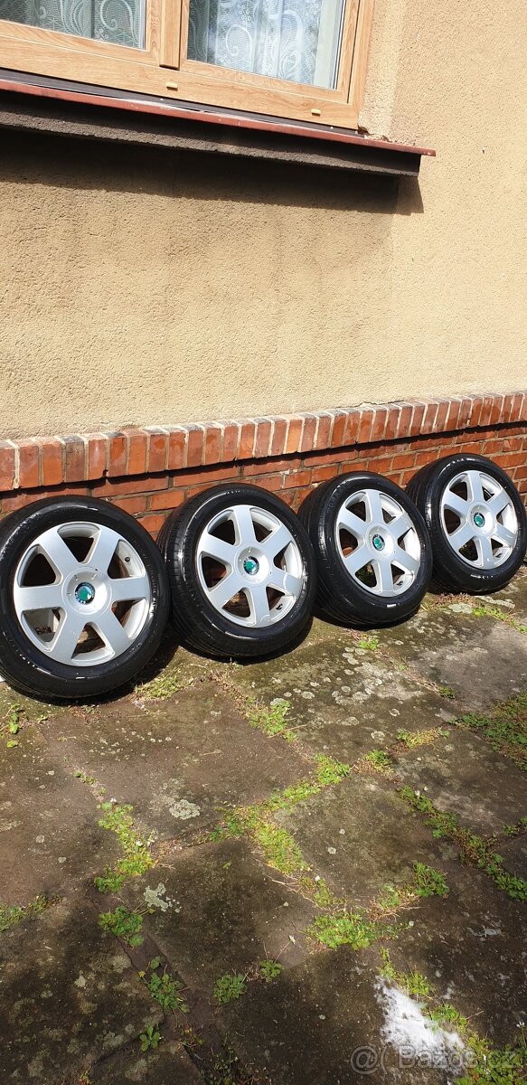 Alu kola 16”, 5x112 + letní pneu