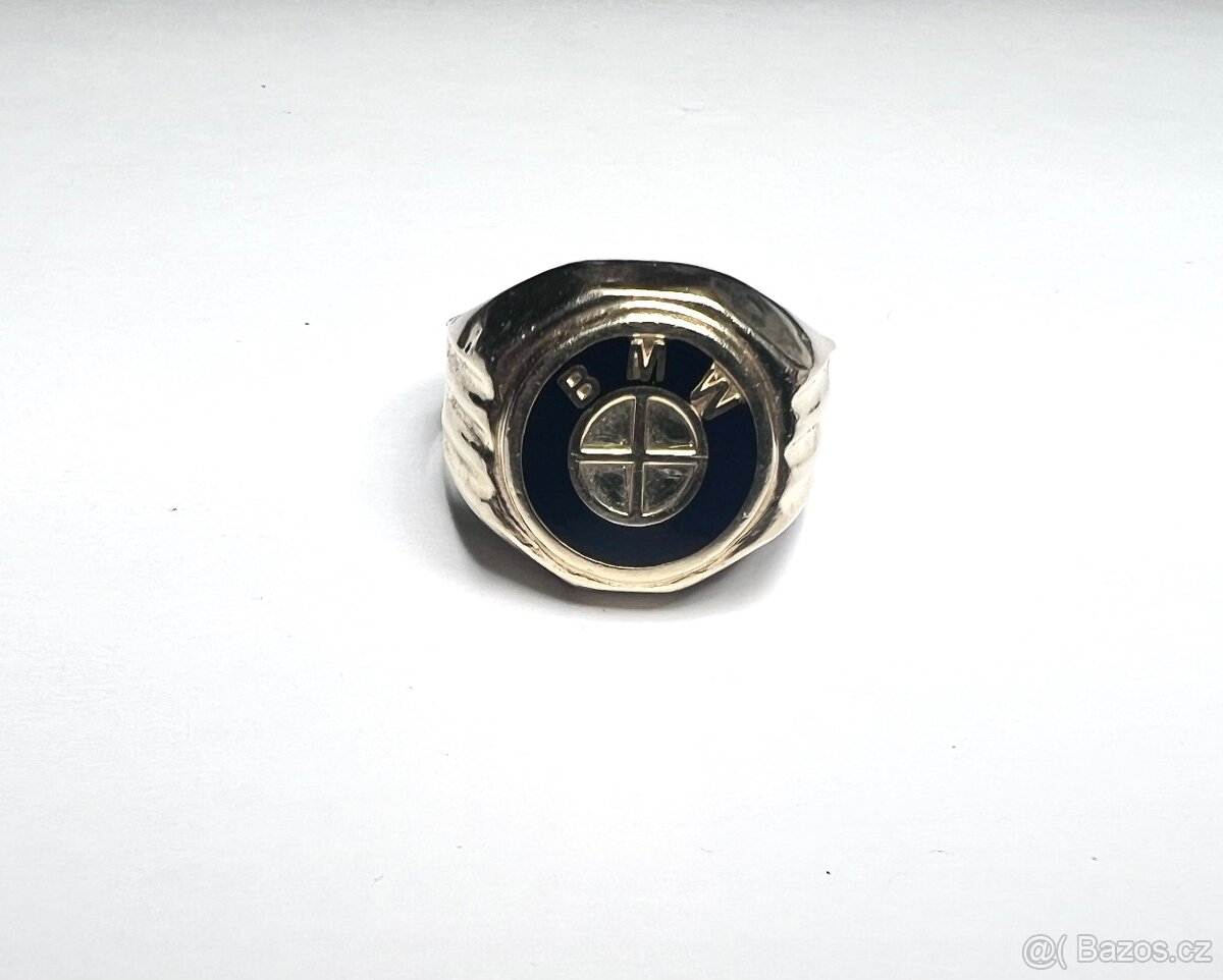 Zlatý prsten BMW 5,9g,zlato 585/1000(14kt)