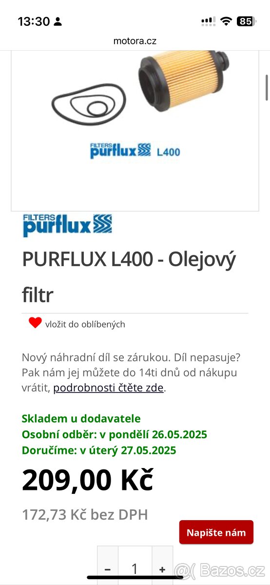 Olejový filtr 1.9 jtdm 110kw