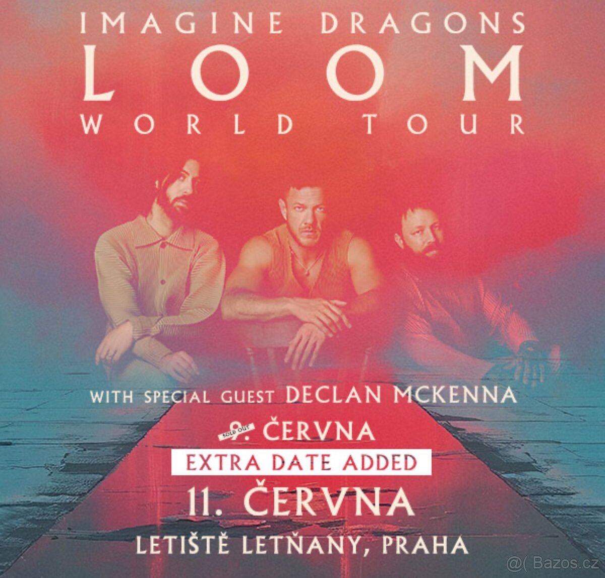 2 vstupenky před pódium na Imagine Dragons 11.6.