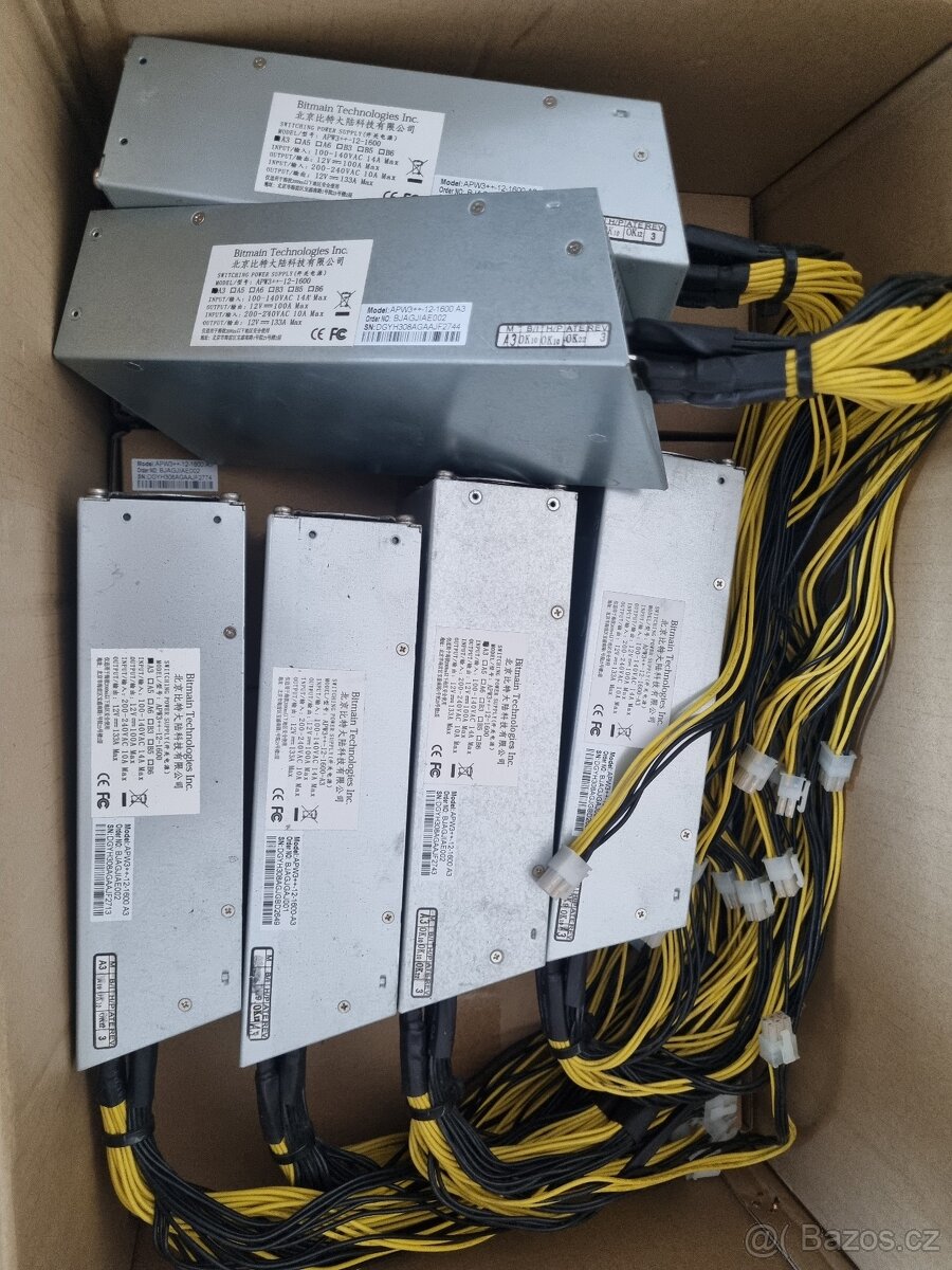 Zdroj Bitmain APW3++ 1600W a LL2000MINI 2000W