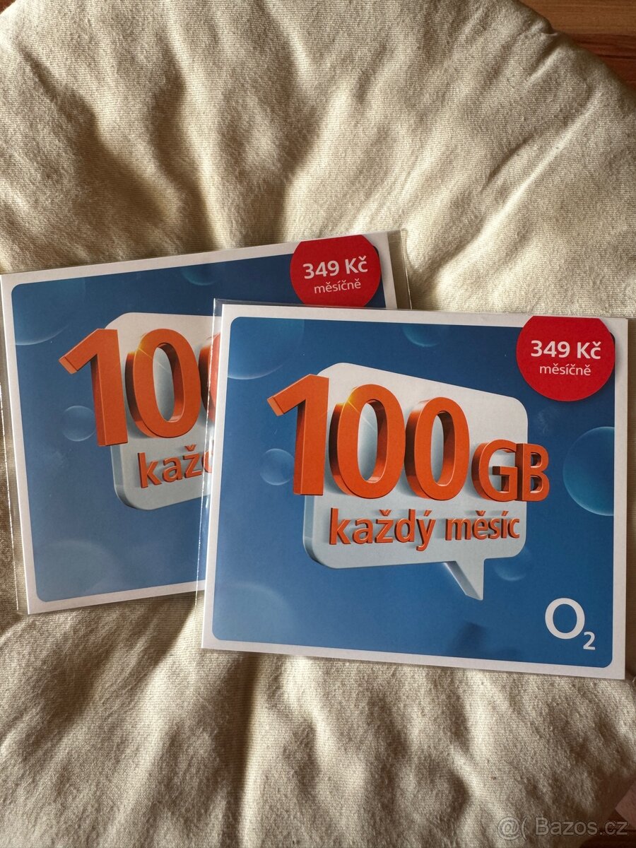 Datamanie O2 sim 100gb internet 5G