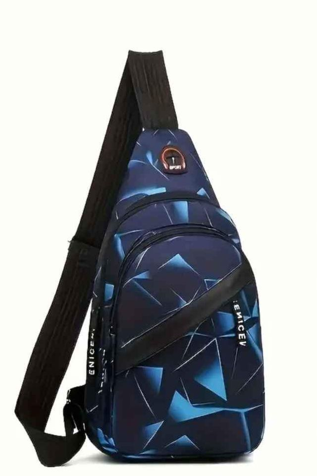 Modrá pánská ledvinka přes rameno