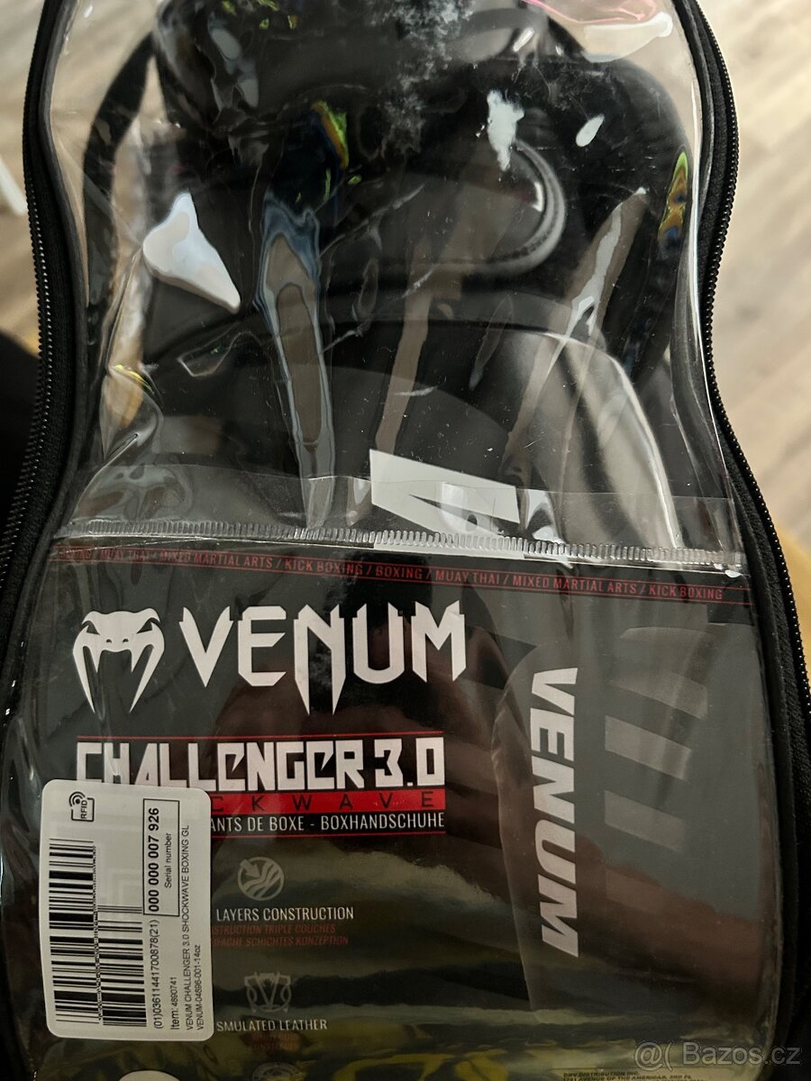 boxerske rukavice Venum Challenger 3.0, černé, 14 oz