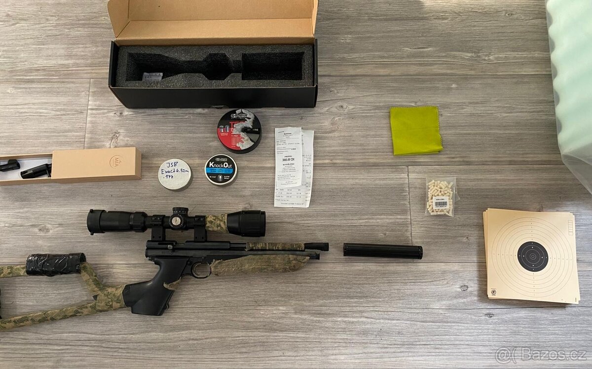 Vzduchová pistole crosman 1377 + Valiant 3-9x40 Mil-Dot