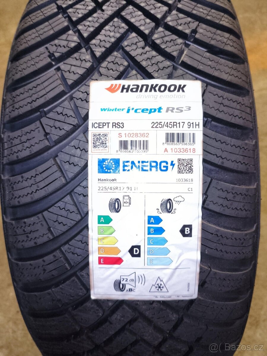 4ks nové zimní pneu Hankook 225/45 R17 91H