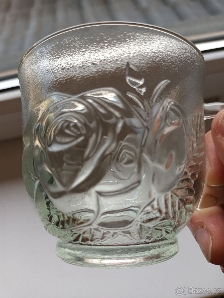 Skleněný set po babicce