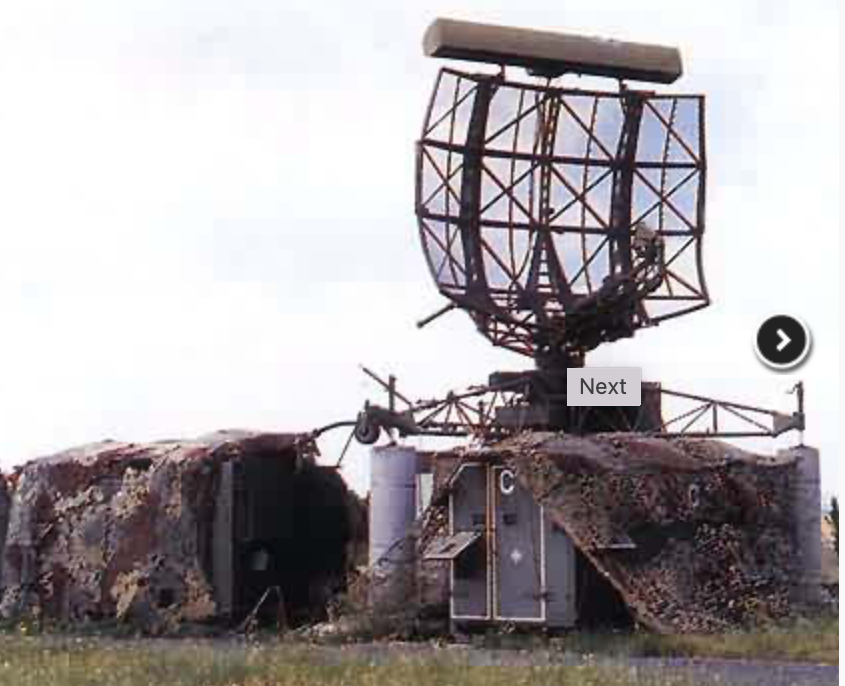 Vojenský letištní radiolokátor– typ RL-5M (anténa)