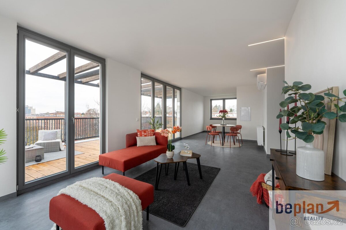 Prodej výjimečného penthousu 5+kk (122 m2), s terasou 47 m2,